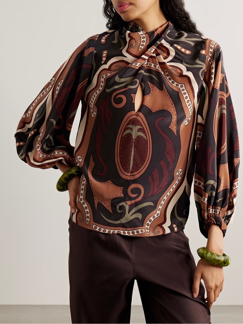 Johanna Ortiz Intricate islands silk blouse top